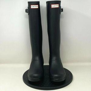 Hunter Rain Boots Womens Size 9 Black Tall Waterproof Rubber Matte